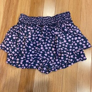 Zara floral ruffle skirt